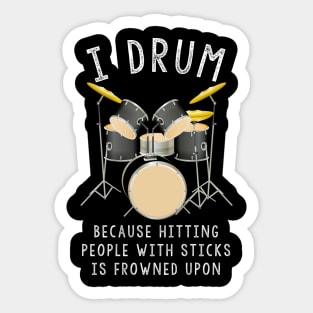 Drummer Gift, Drummer Gifts For Men Sticker